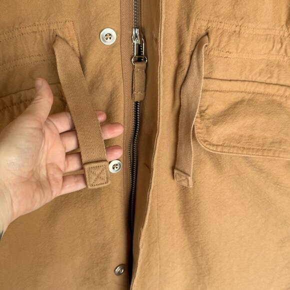Everlane Canvas 100% Organic Cotton Unlined Parka Utility Jacket; Cappuccino - Picture 7 of 17